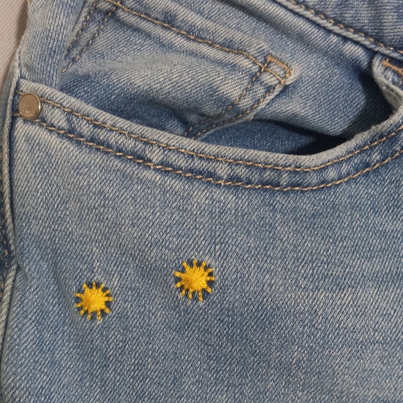 Anna WomensBlue Embroidered Women's Jeans Size 12 Waist36 Hip40 Long35 High Rise - Picture 3 of 7